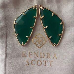 Kendra Scott Green and Gold Earrings